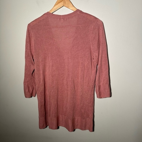 J Jill Blush linen blend cardigan in dusty pink S - Picture 6 of 6